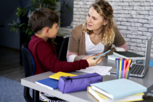 leerling en ib'er werken samen aan zorg