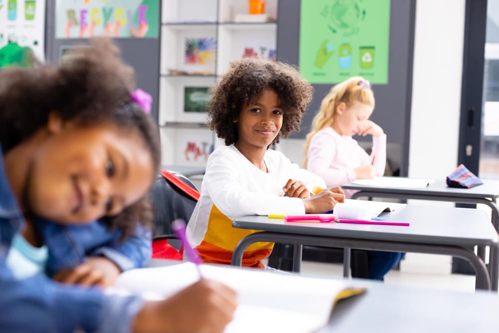 Betrokken klas aan het werk na expliciet directe instructie.